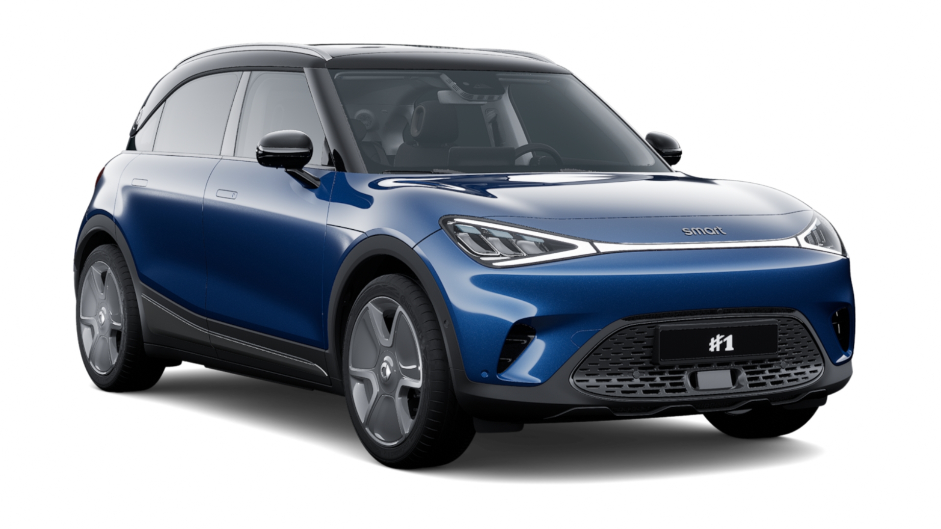 smart #1 i Quantum Blue Metallic + Eclipse Black