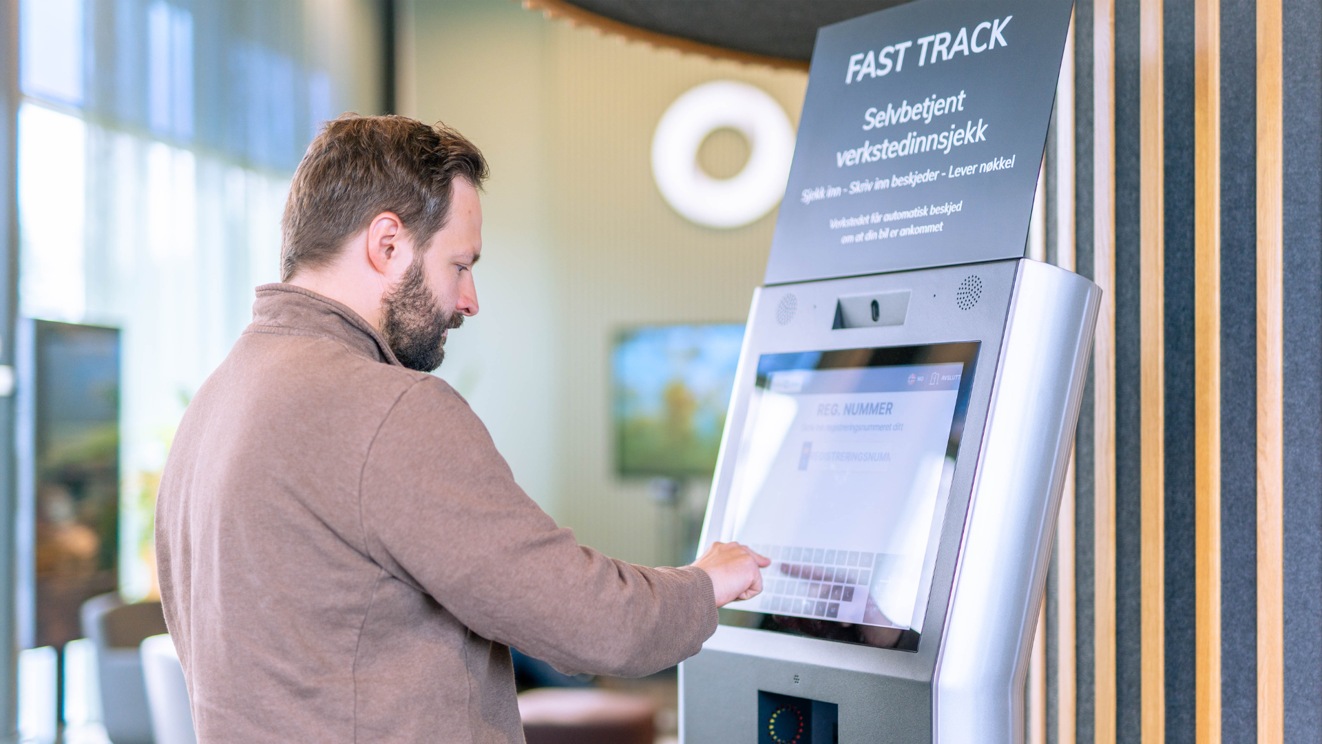 Innsjekk på verksted med fast track og nøkkelfri løsning