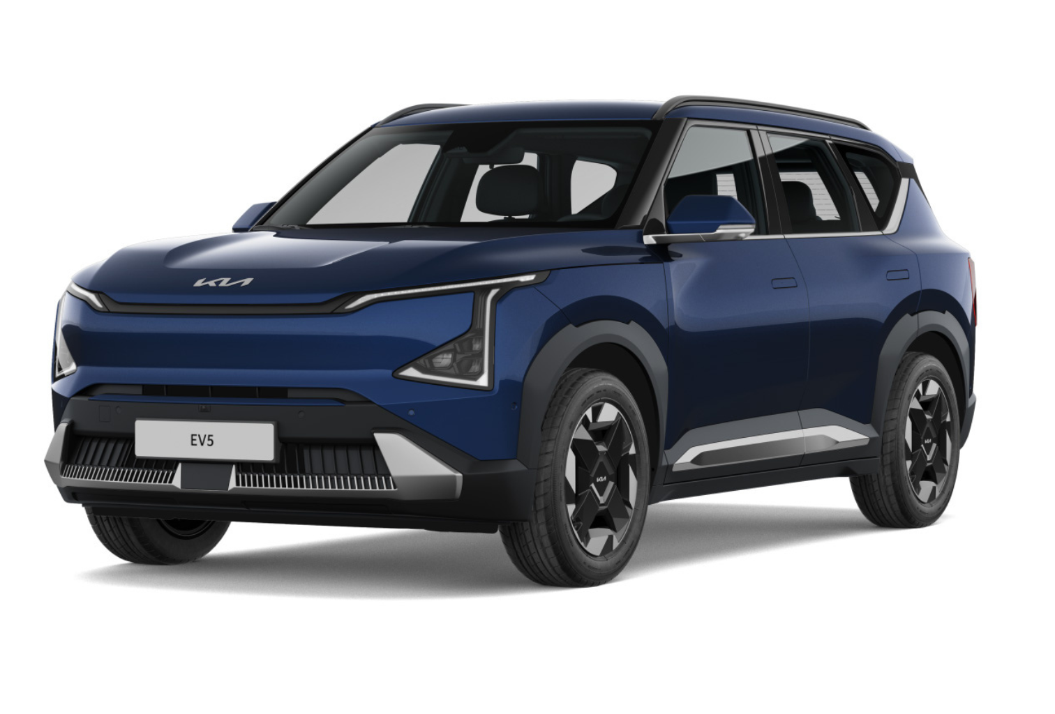 Kia EV5 AWD i blå metallic lakk