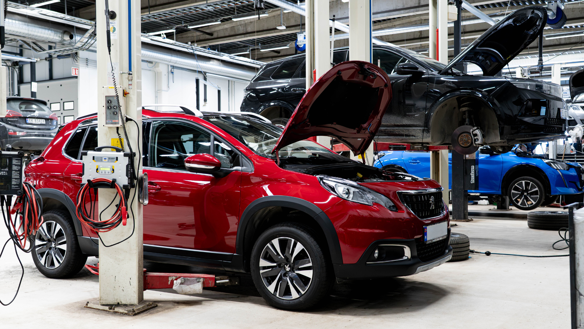 Peugeot som får EU-kontroll etter kontrollfristen hos Bertel O. Steen