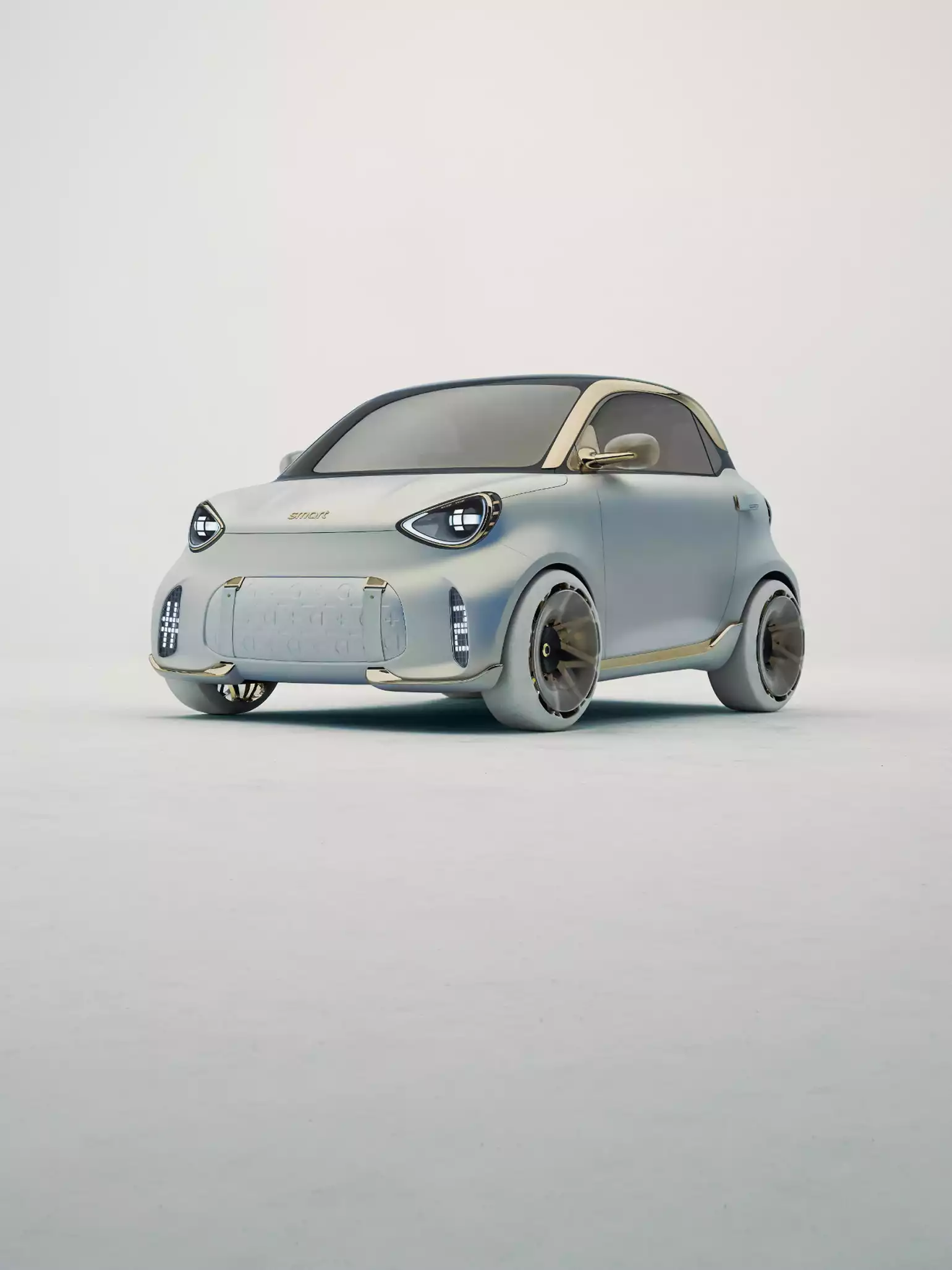 smart Concept #2 i hvitt og gull sett forfra