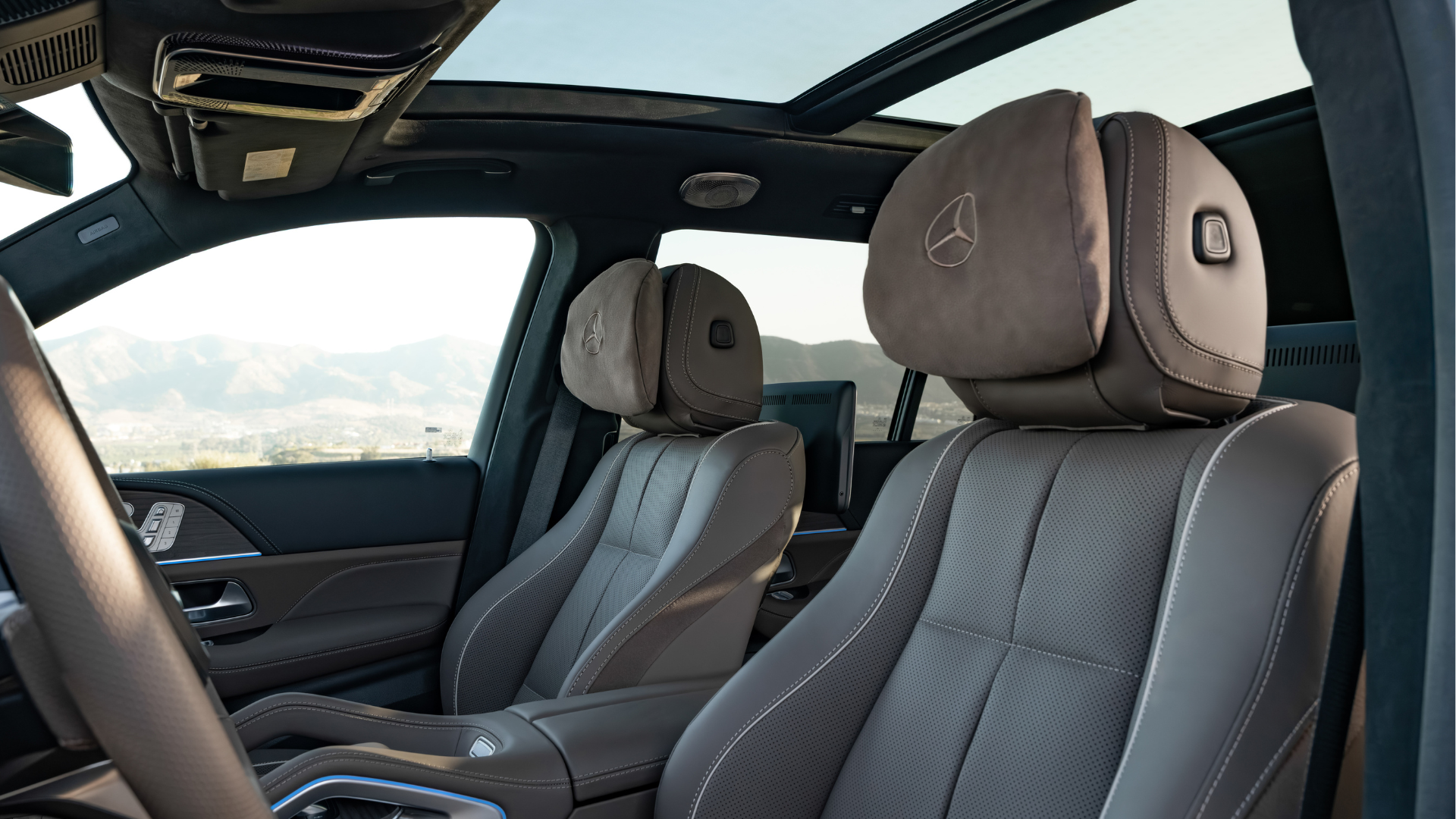 Interiør og innvendig komfort med skinnseter på nye Mercedes GLS diesel-SUV