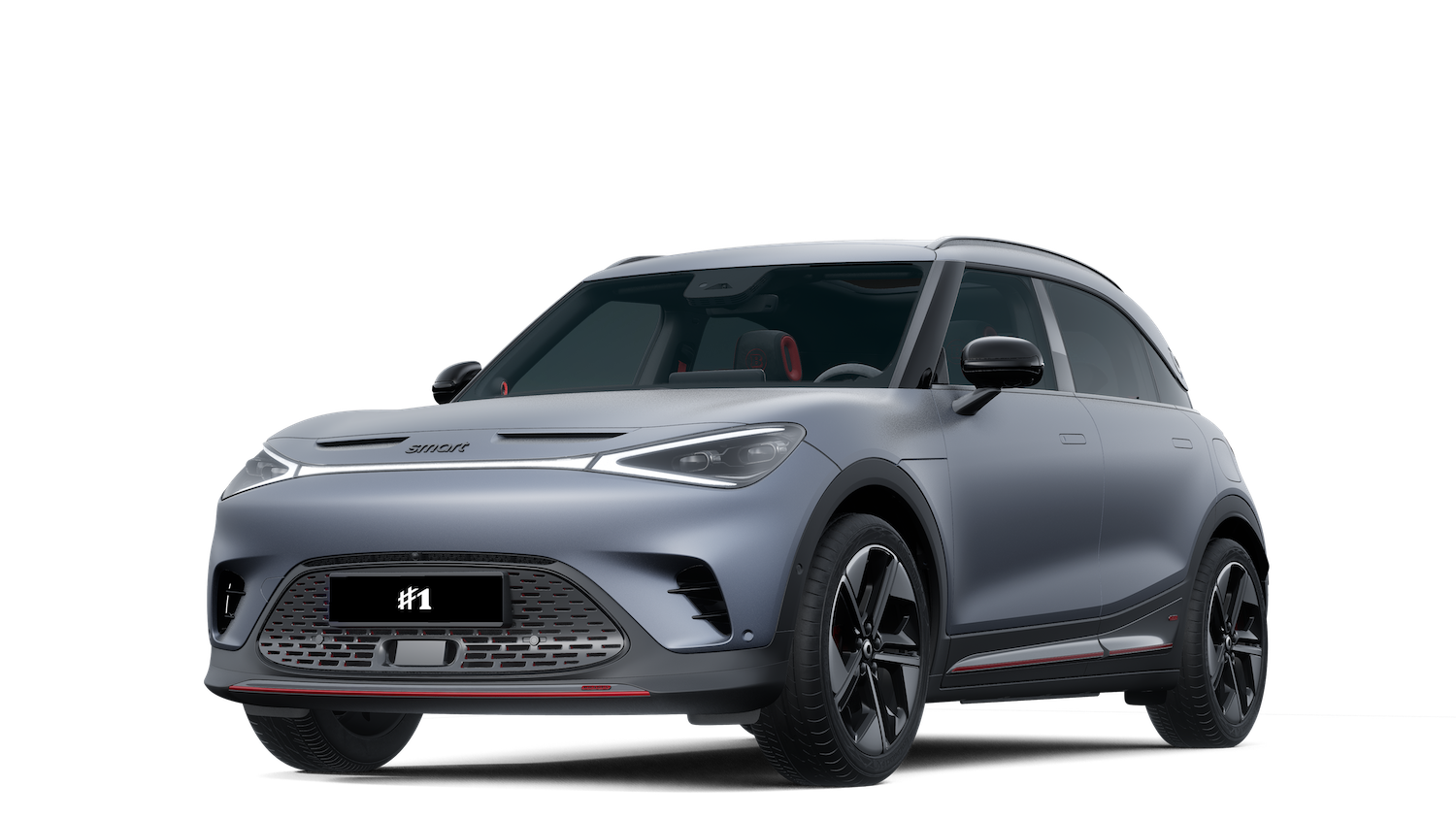 smart #1 i lakkfarge Atom Grey-Matte + One Tone Colour