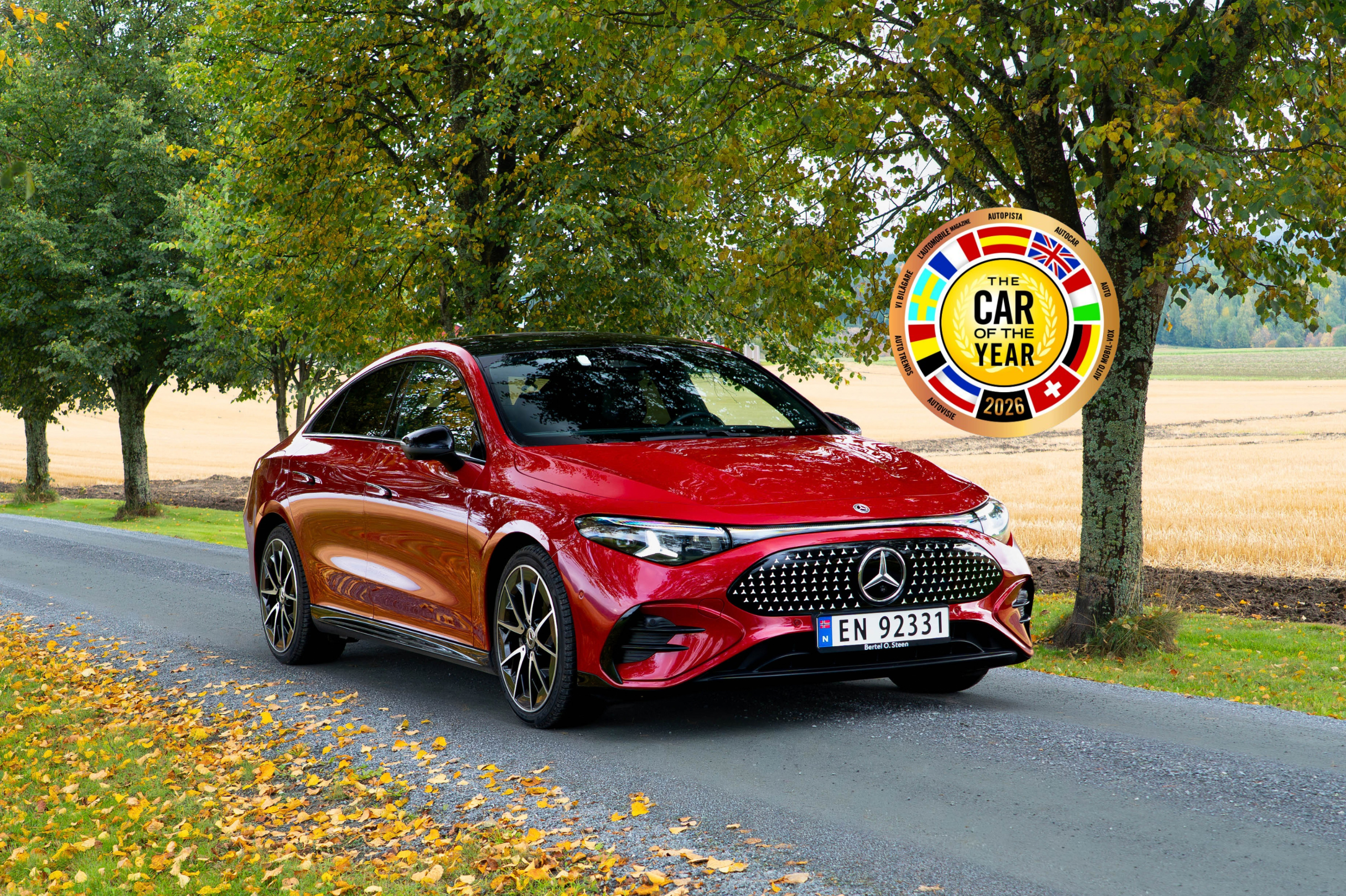 Elektriske CLA fra Mercedes-Benz med årets bil 2026-merke