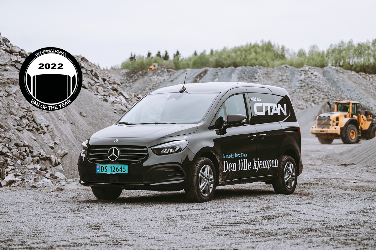 Mercedes-Benz Citan med merket for årets varebil i 2022.