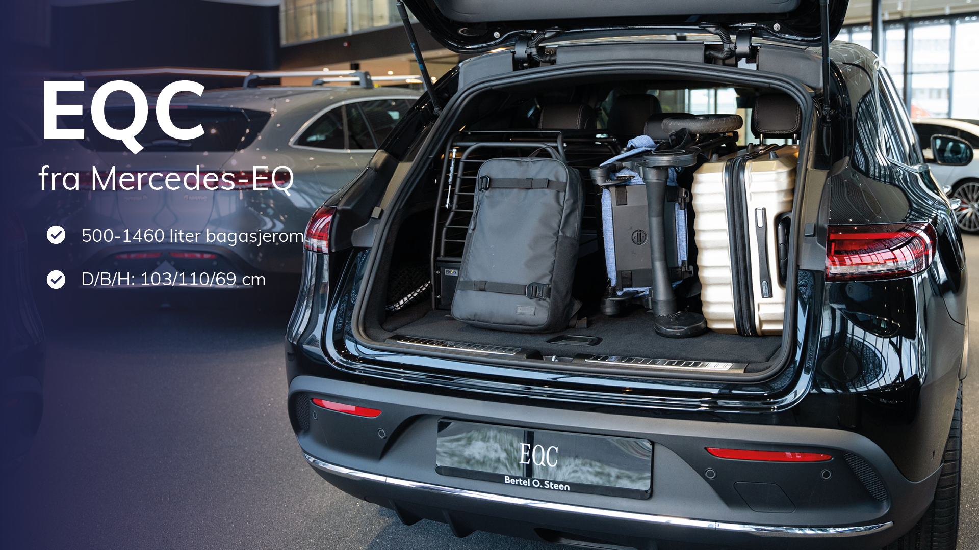 Bagasjerommet på EQC fra Mercedes-EQ.