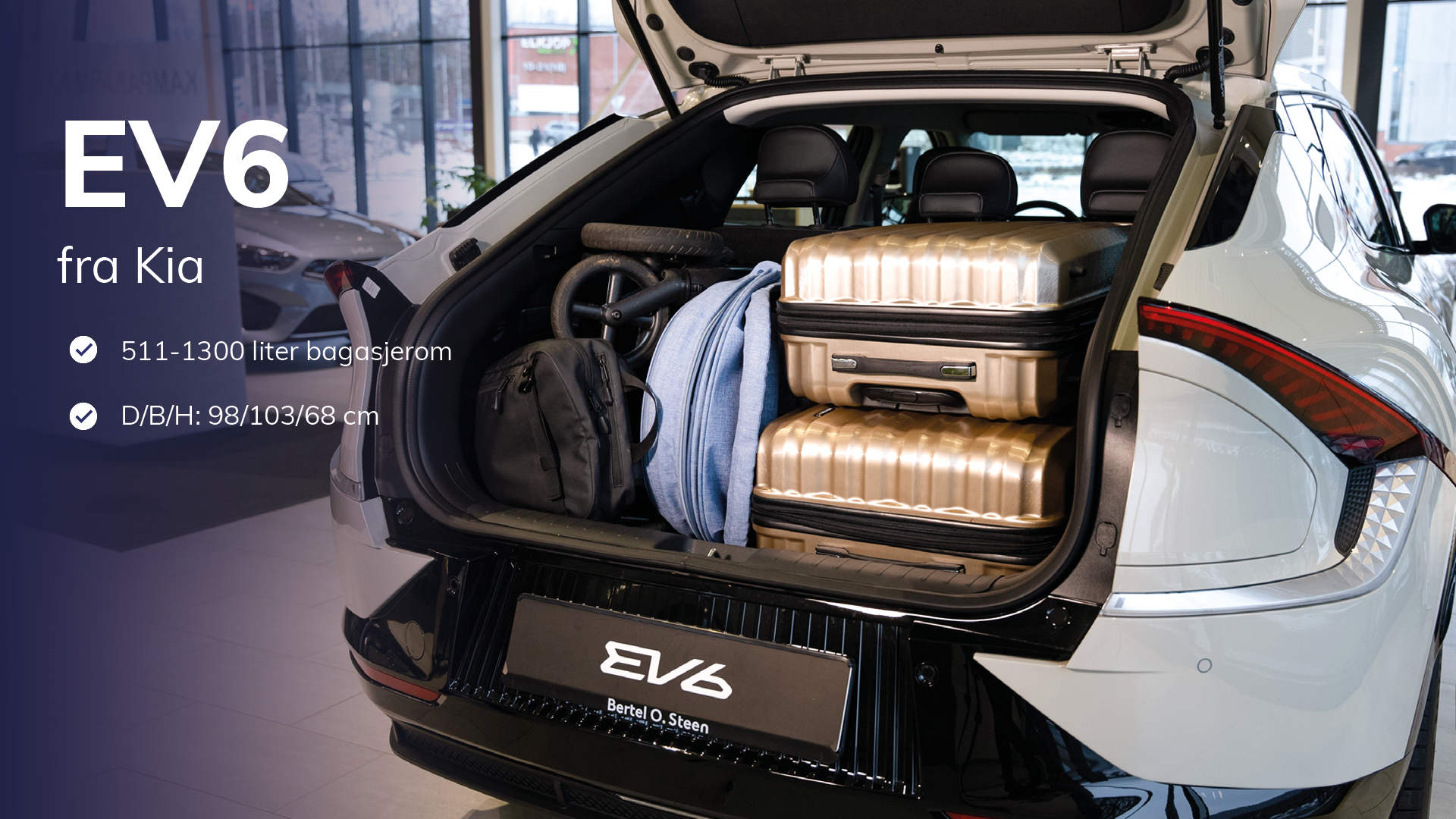 Kia EV6 bagasjerom Bertel O. Steen