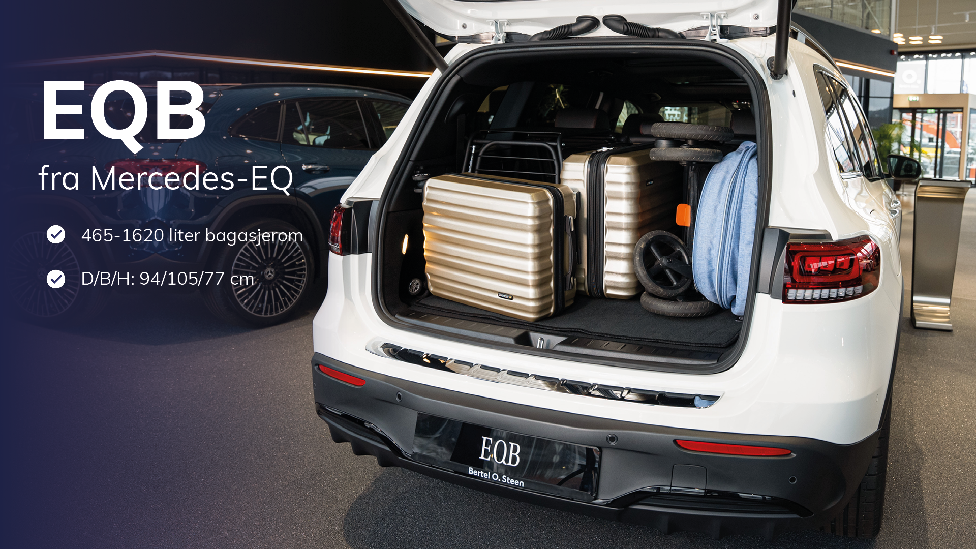 EQB fra Mercedes-EQ bagasjerom Bertel O. Steen
