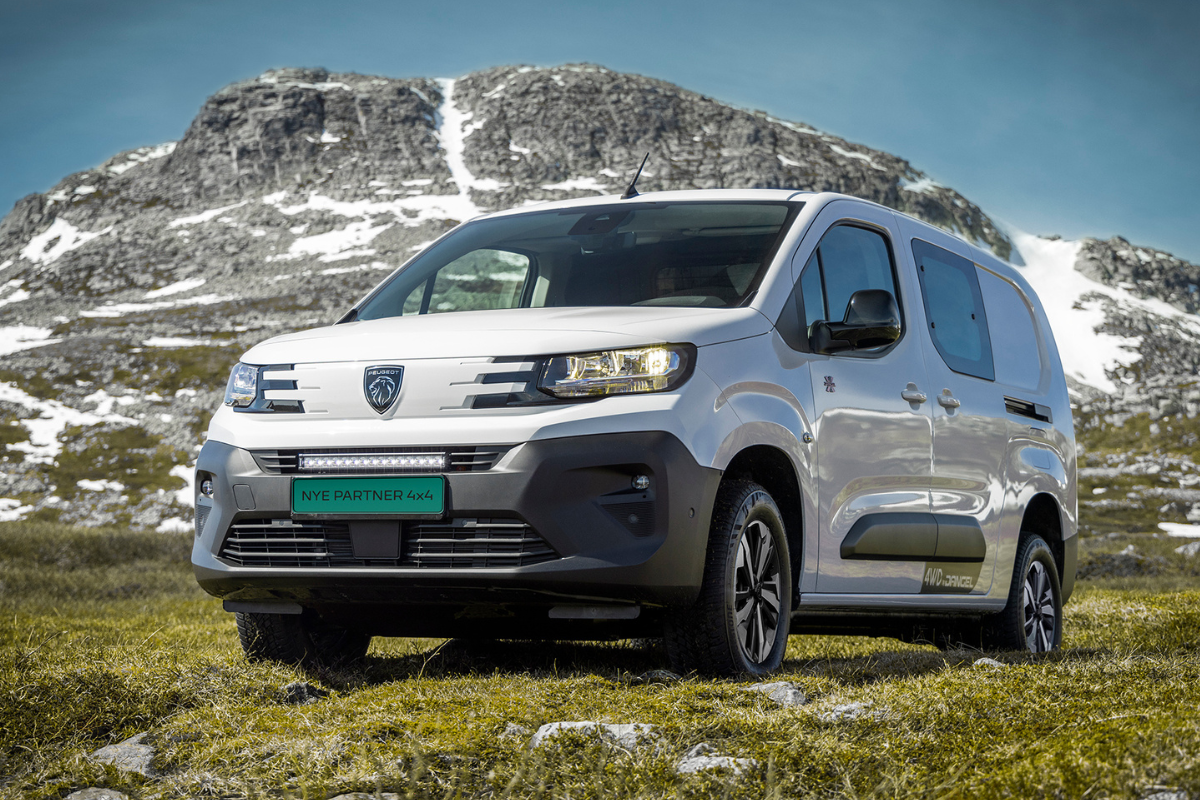 Peugeot Partner dieselvarebil med 4x4 og automatgir