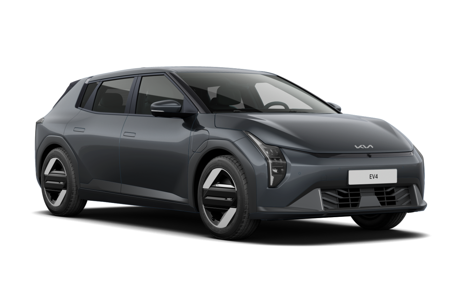 Kia EV4 Exclusive og Air utstyrsnivå i grå metallic lakk