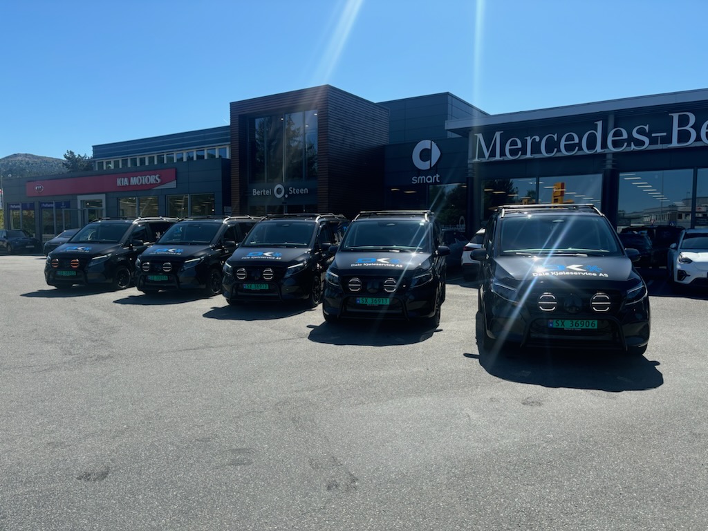 Arbeidsbiler fra Mercedes-Benz hos Dale Kjøleservice