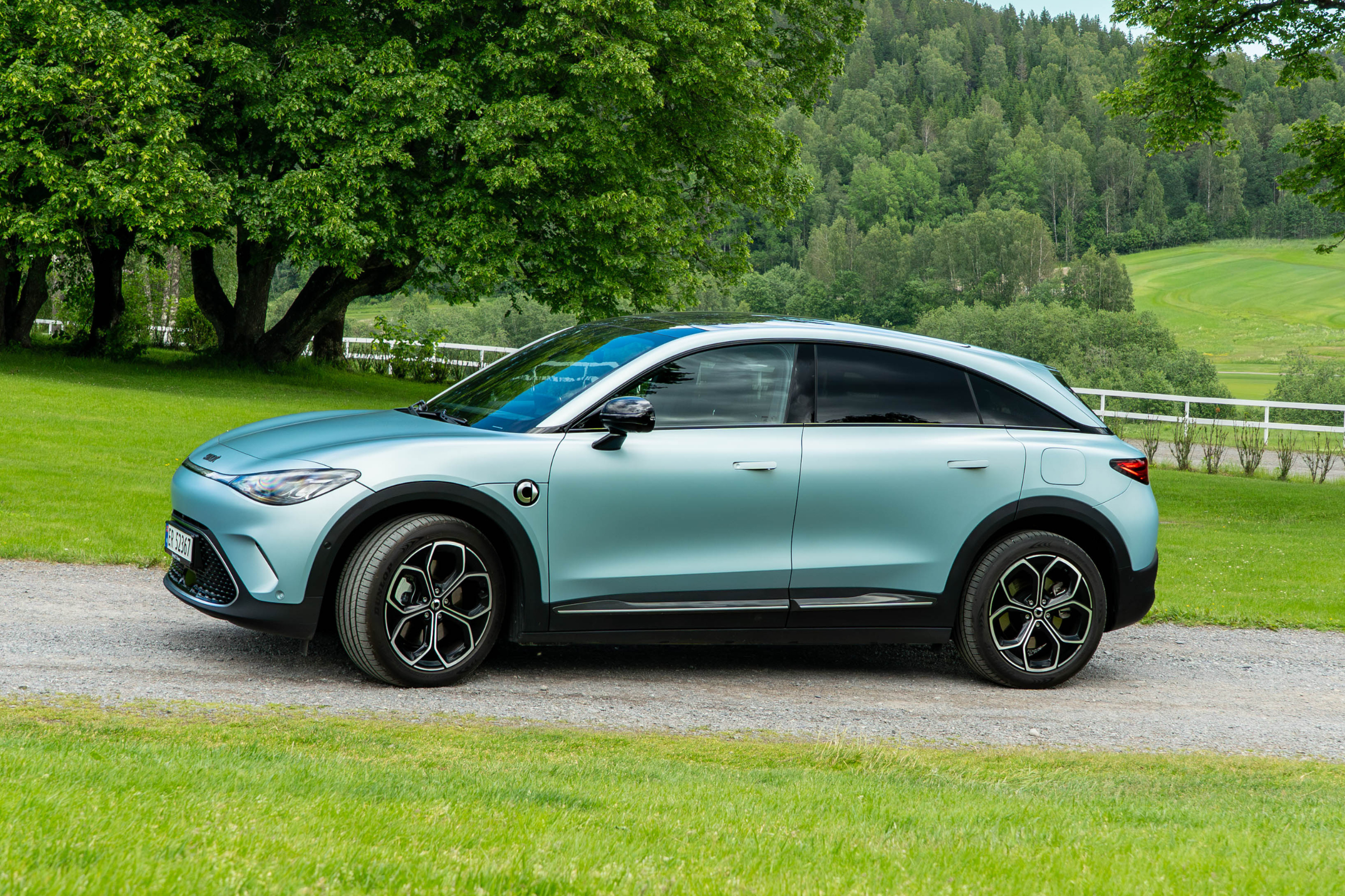 smart #3 i blå metallic lakk