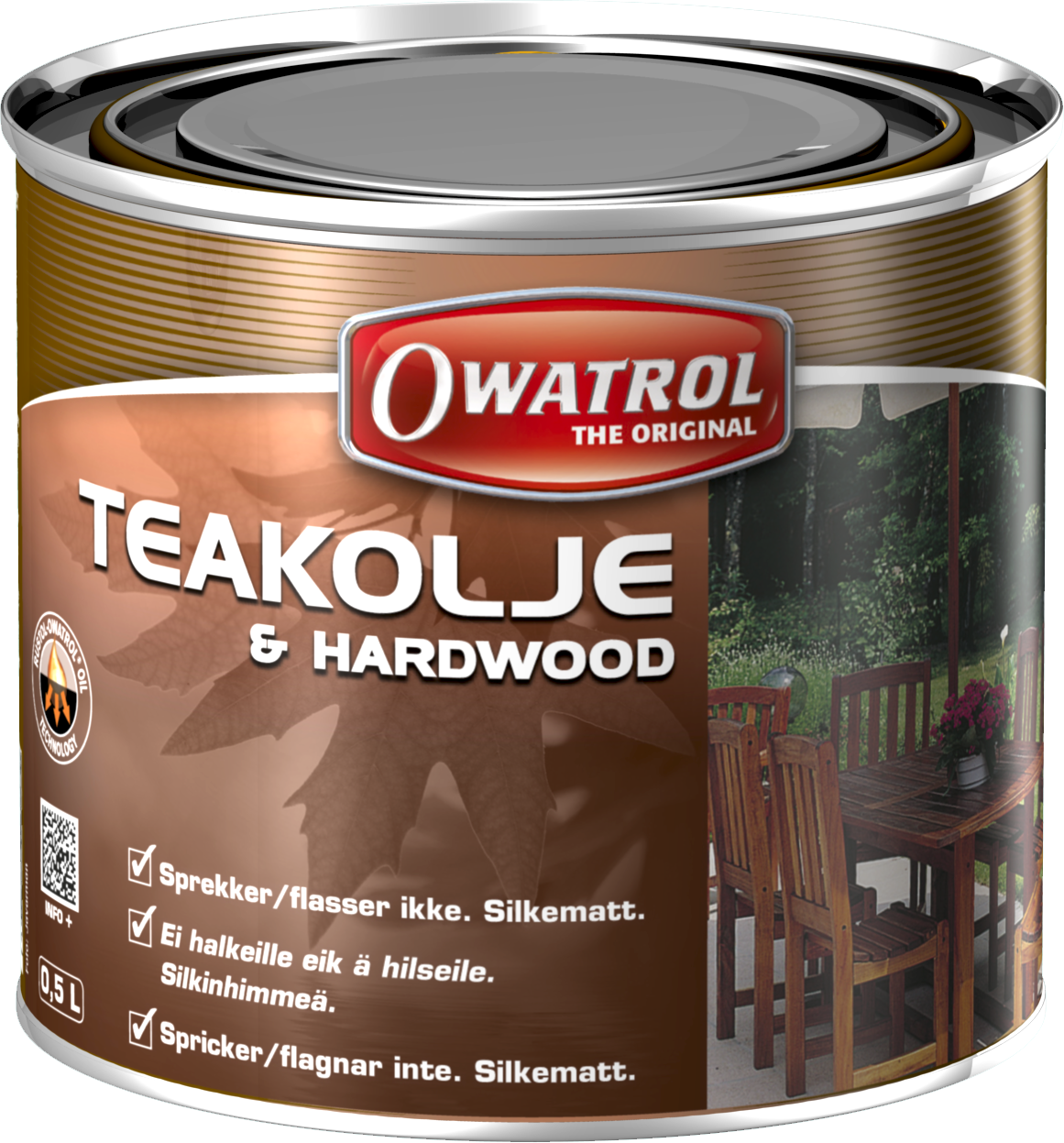 TEAKOLJE 0,5L SILKEMATT FINISH