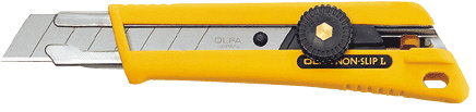 Kniv med anti-gli materiale med 18 mm blad.