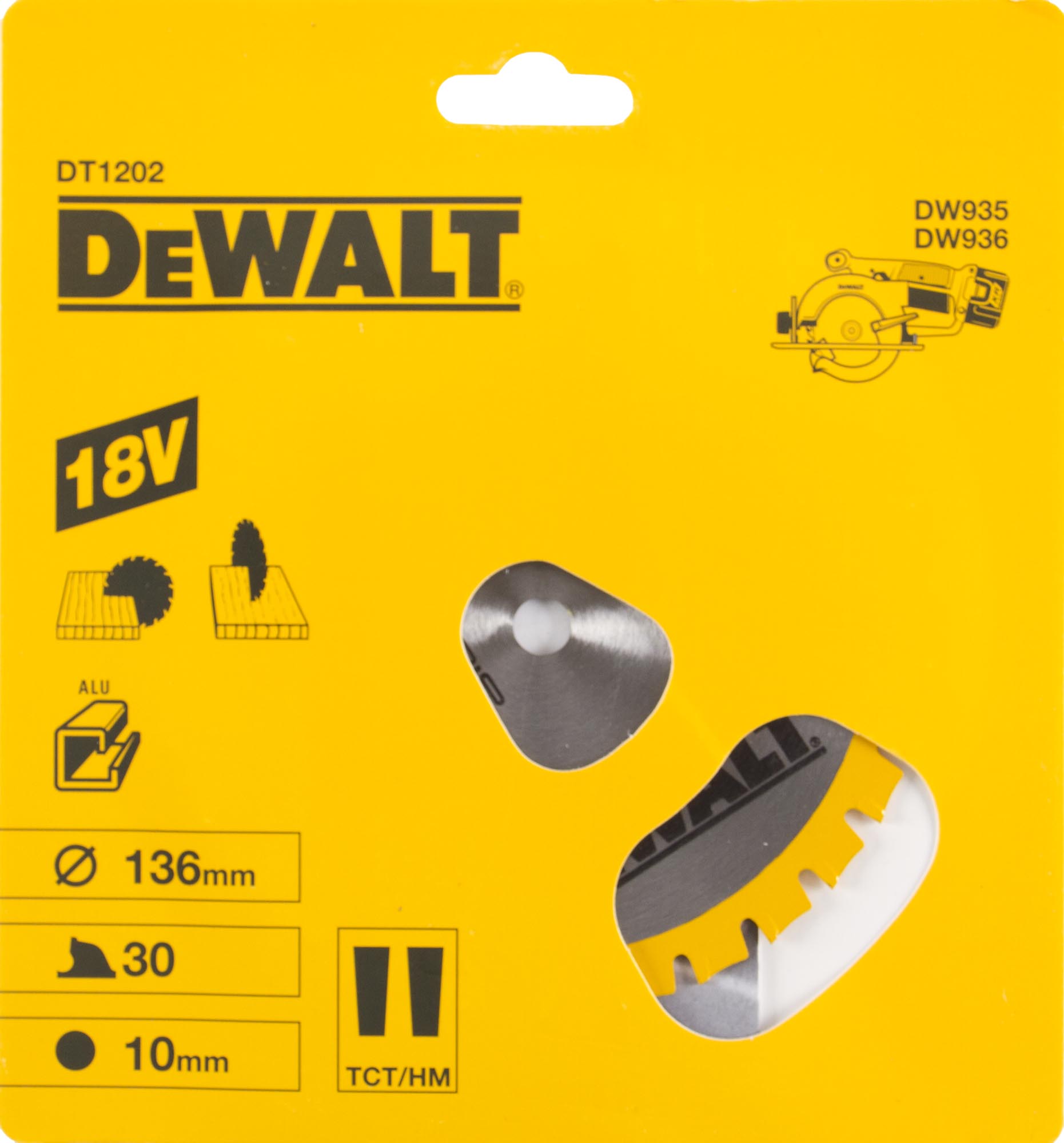 SAGBLAD 136X10X30 DT1202 DEWALT
