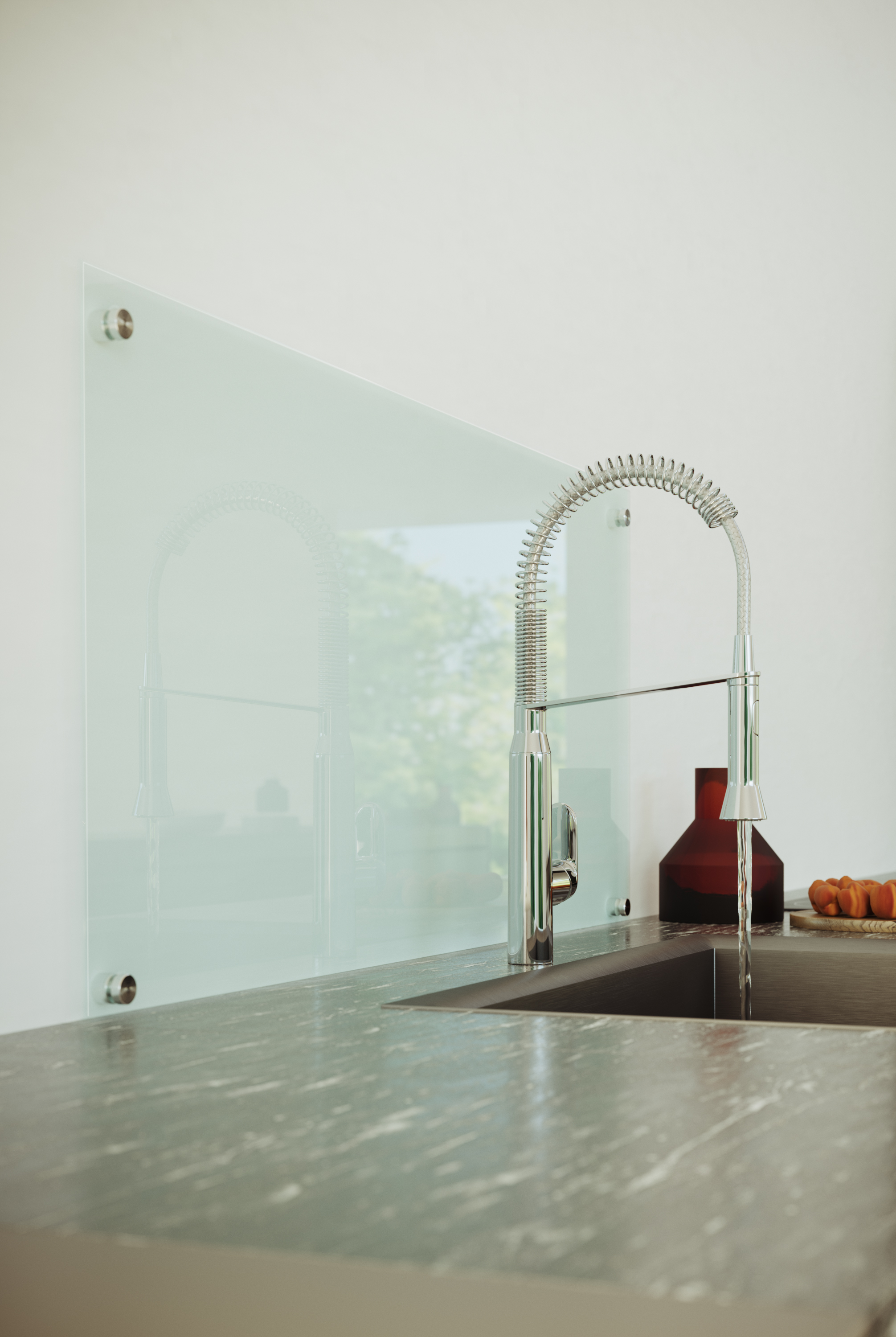 GLASSPLATE HERDET 120X45CM KLAR