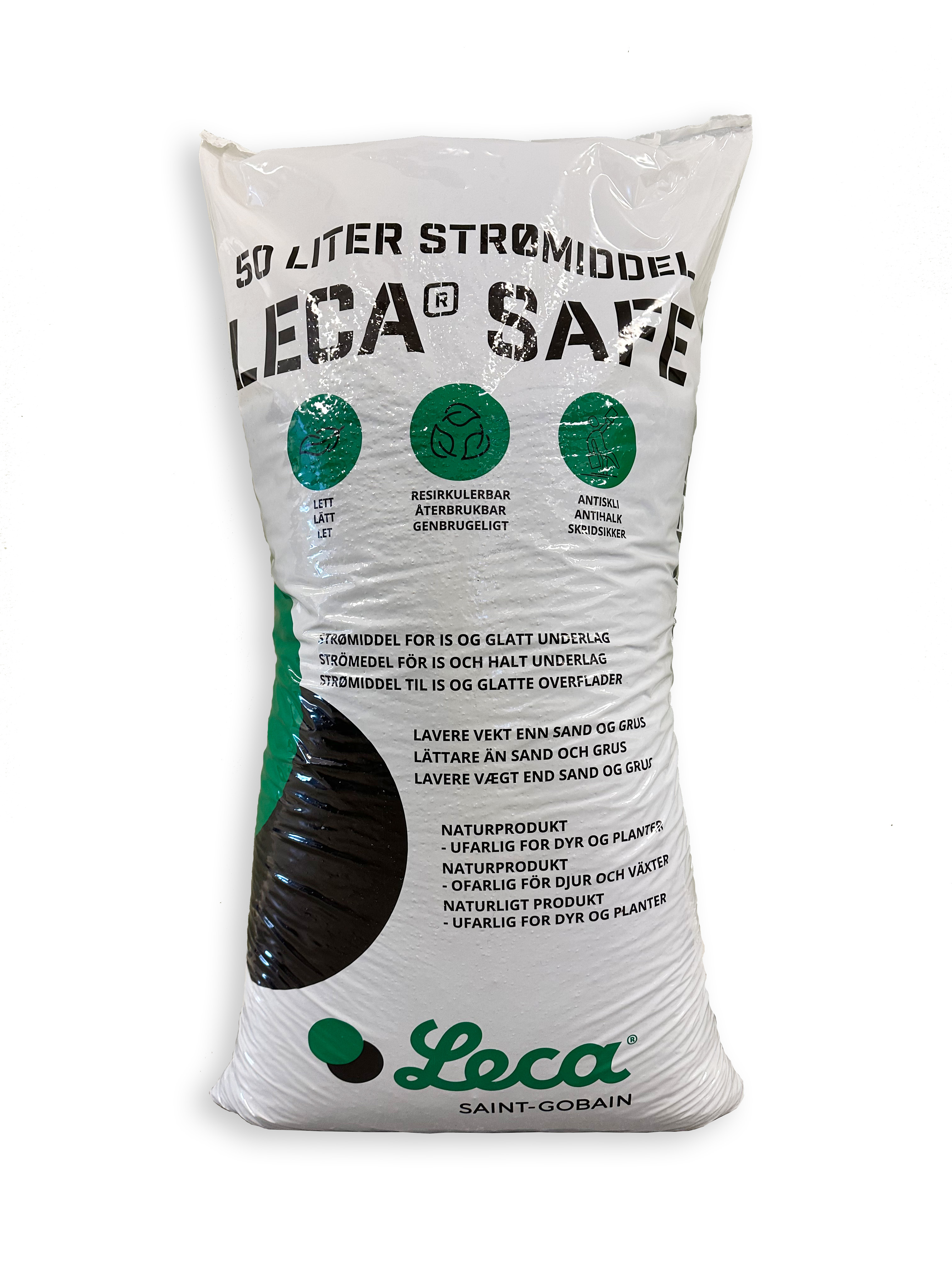 LECA SAFE STRØMIDDEL 50 L SEKK