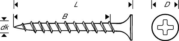 GIPSSKRUE TRE B 3,9X30 FZB -1000