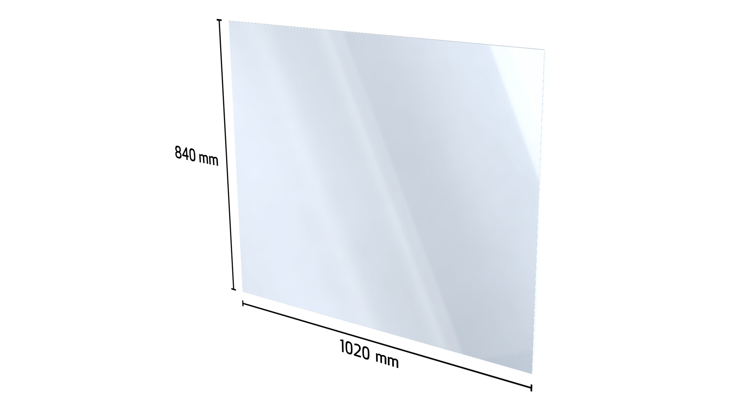 SIKKERHETSGLASS 1020X840MM  8,76 MM