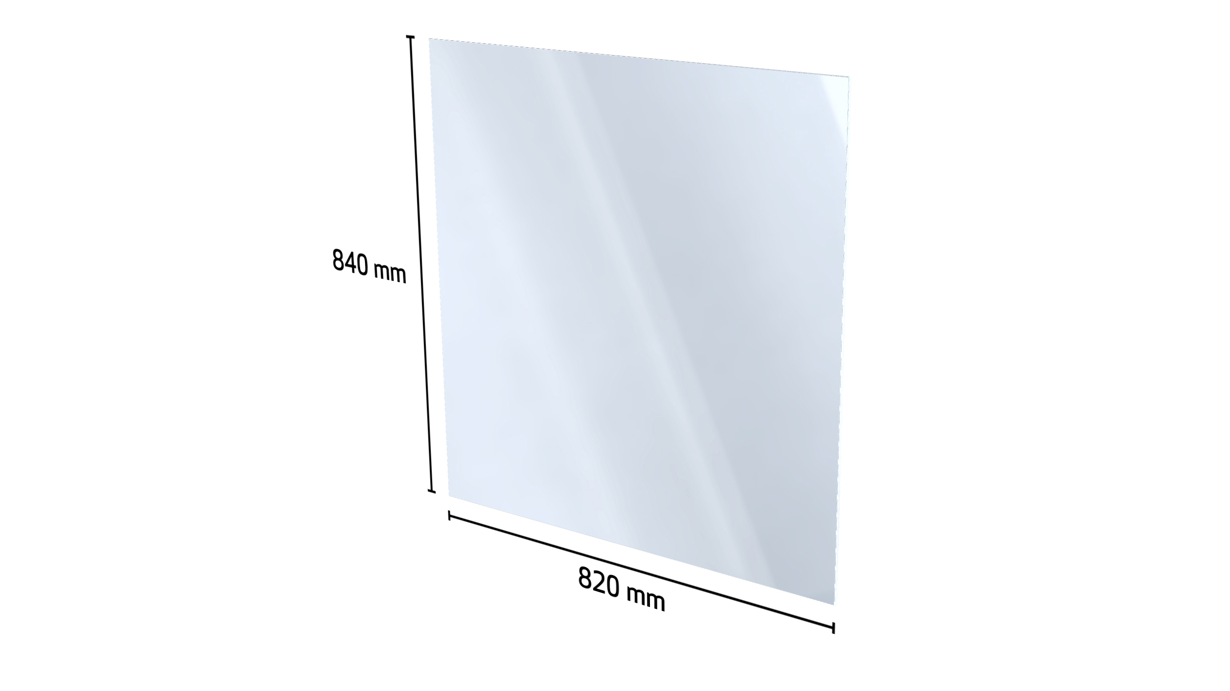 SIKKERHETSGLASS 820X840 MM 8,76 MM