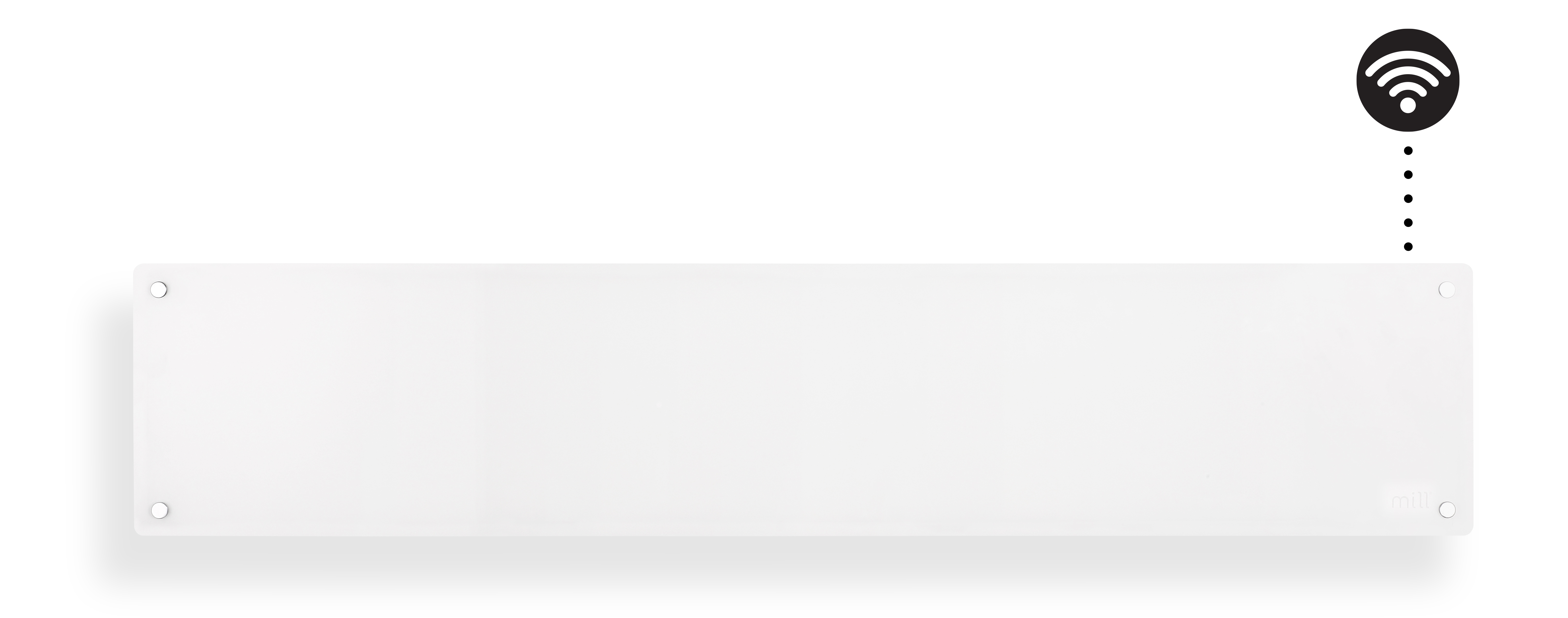 PANELOVN GLASS WIFI LIST 1050W HVIT