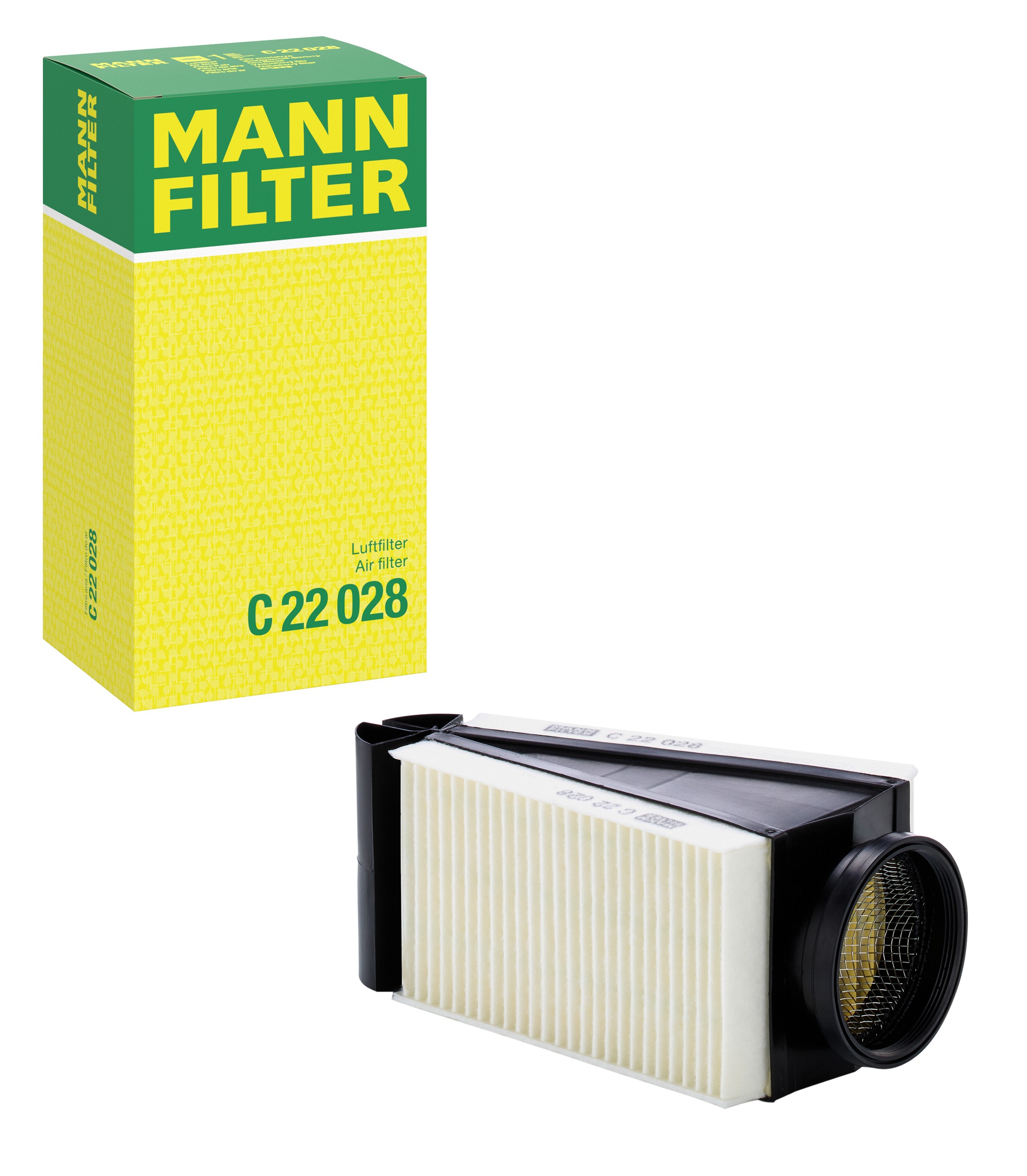 MANN-FILTER C 22 028 air filter with its box