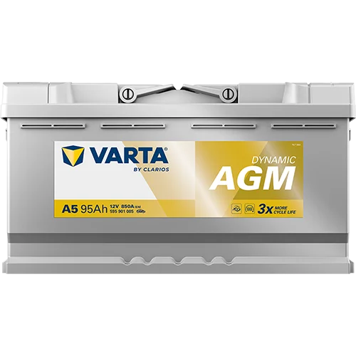 Varta Dynamic AGM 595901085 battery, alternate view