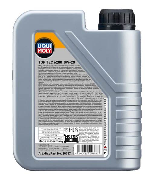 LIQUI MOLY Top Tec 6200 0W-20, verpakking van 1 l