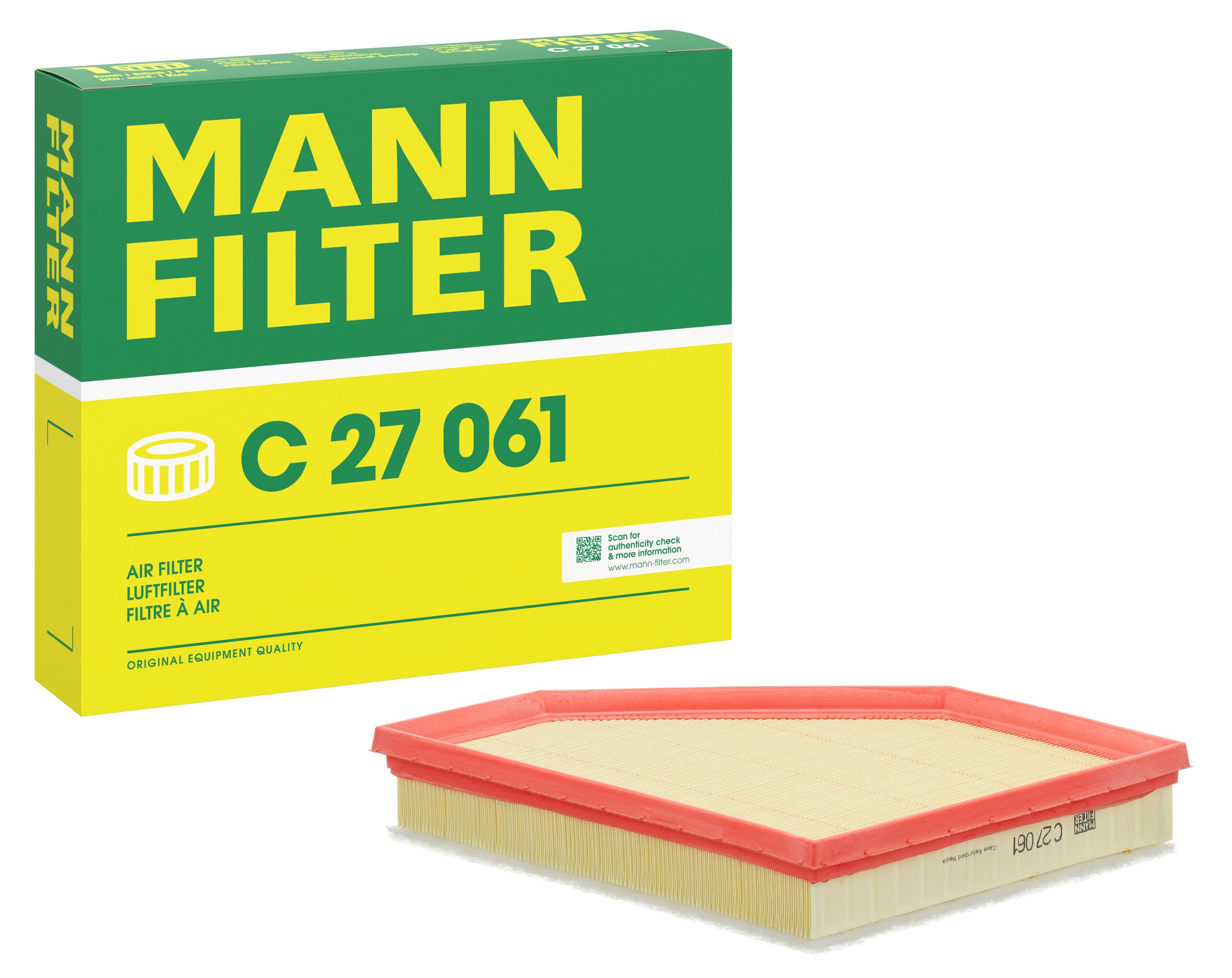 MANN-FILTER C 27 061 air filter with its box