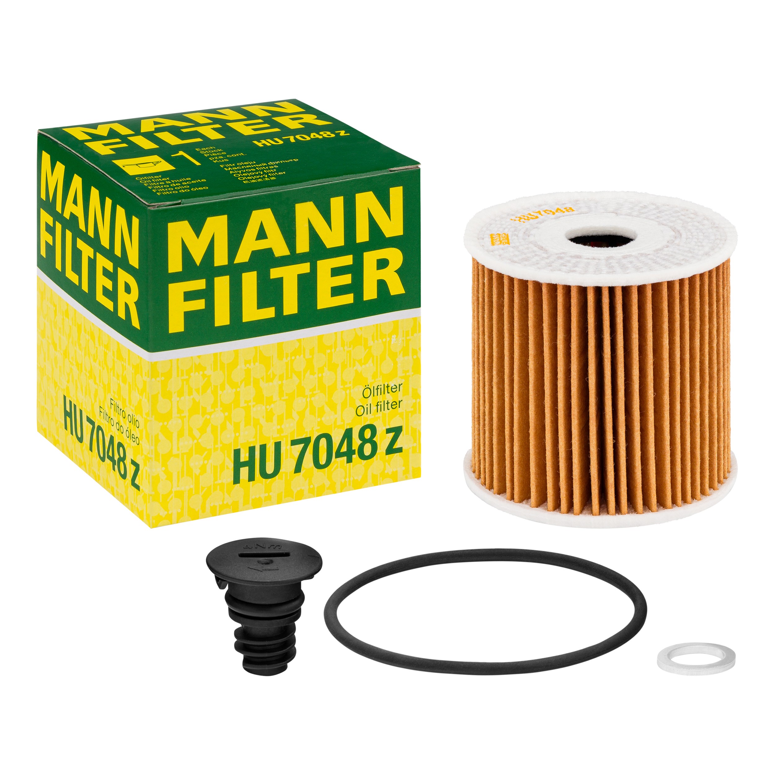 MANN-FILTER HU 7048 z oil filter with its box