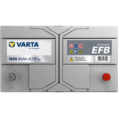 Varta Dynamic EFB 585501080 battery, alternate view