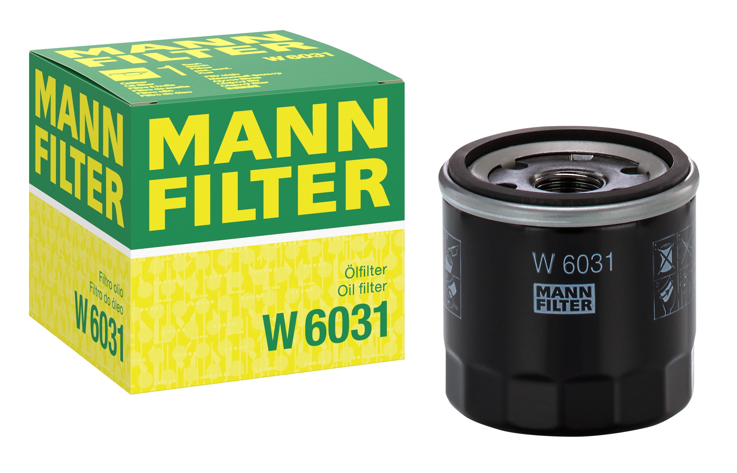 MANN-FILTER W 6031 oil filter with its box