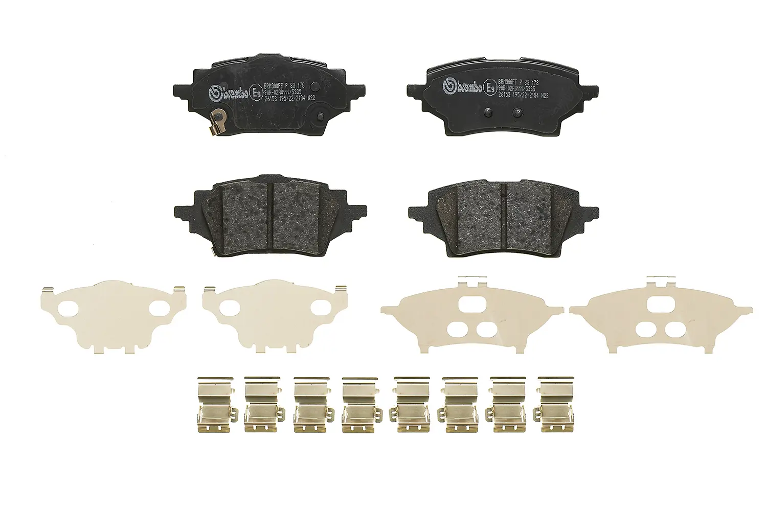 Brembo P 83 178 rear brake pad set, third view