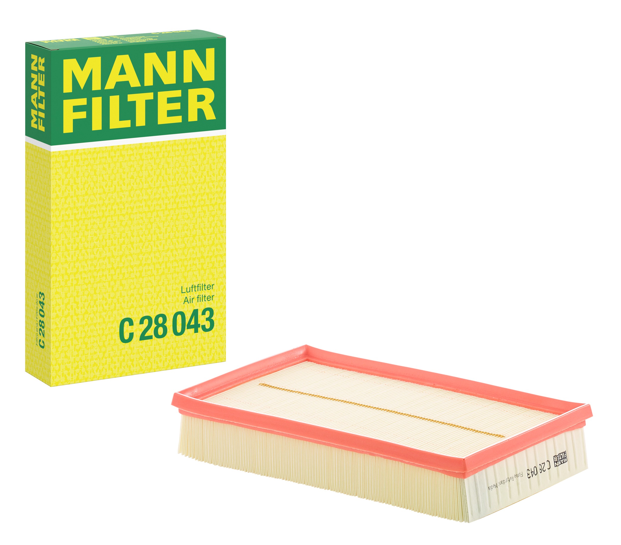 MANN-FILTER C 28 043 air filter with its box