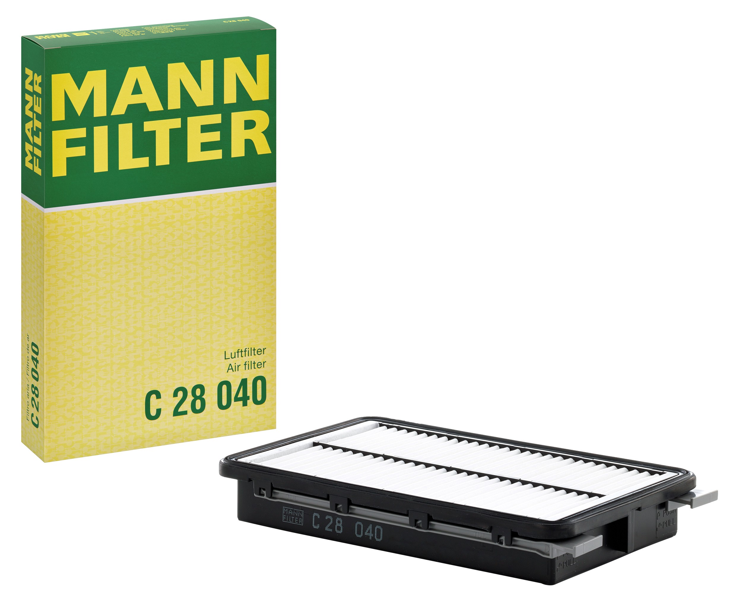 MANN-FILTER C 28 040 air filter with its box