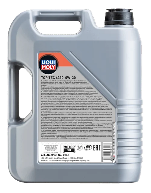 LIQUI MOLY Top Tec 4310 0W-30, 5 l pack