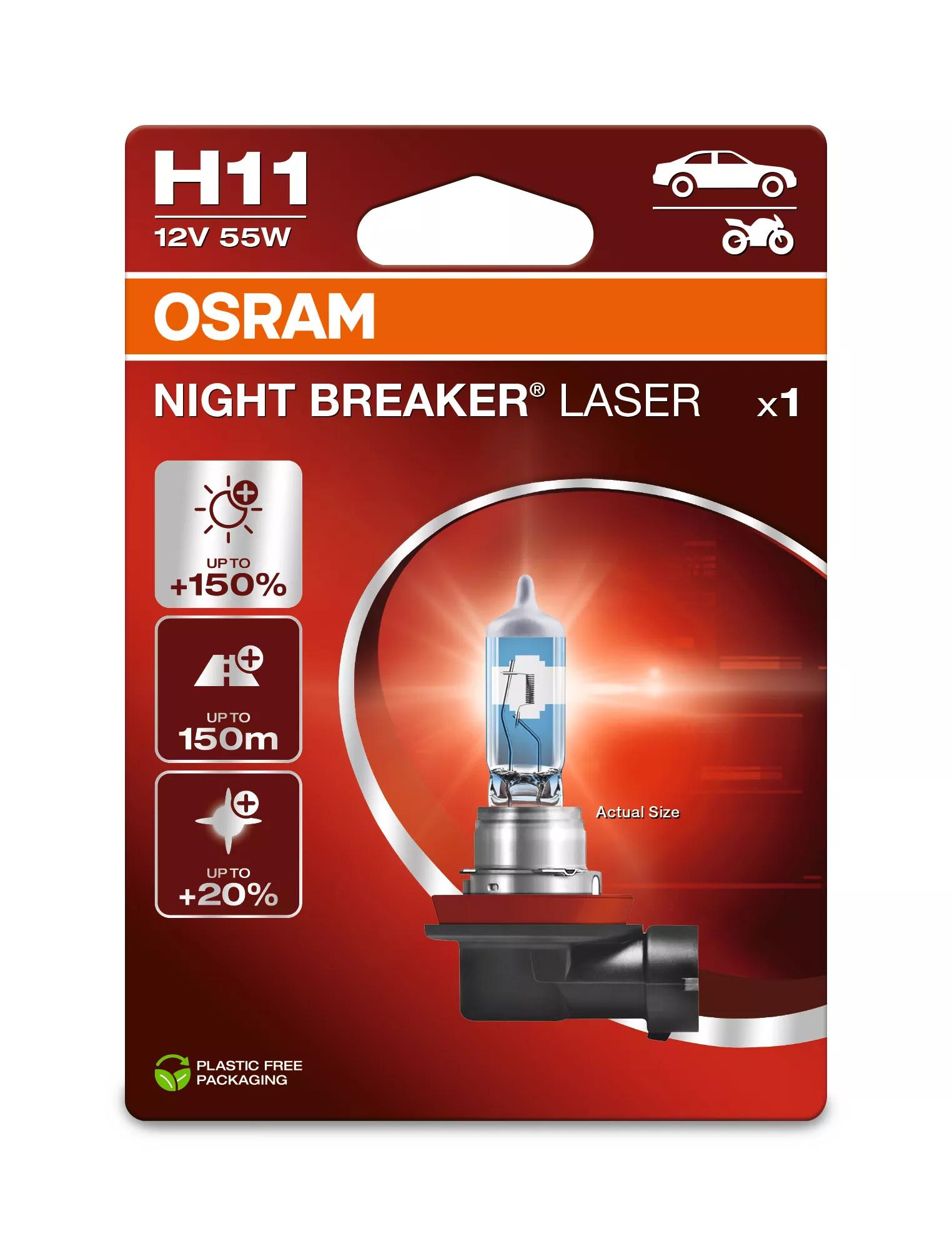 OSRAM NIGHT BREAKER LASER H11 64211NL in blister pack