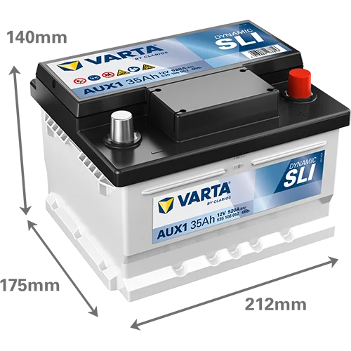 Varta Dynamic AUX 535106052 battery, front label