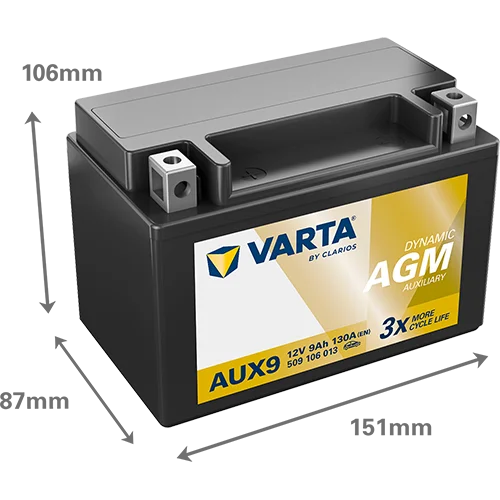 Varta Dynamic AUX 509106013 battery, front label