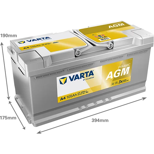Varta Dynamic AGM 605901095 battery, front label