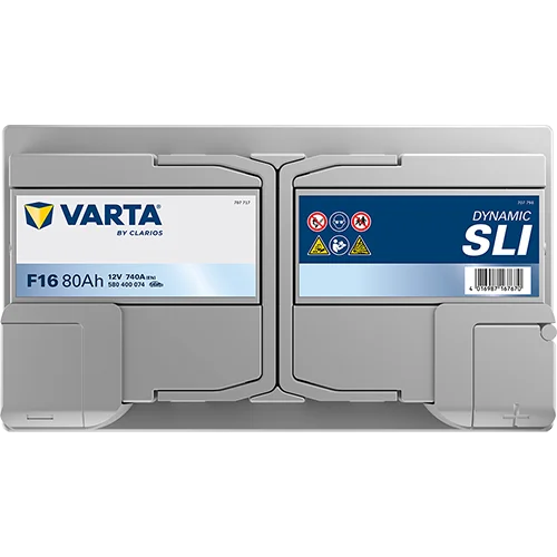 Varta Dynamic SLI 580400074 battery, alternate view