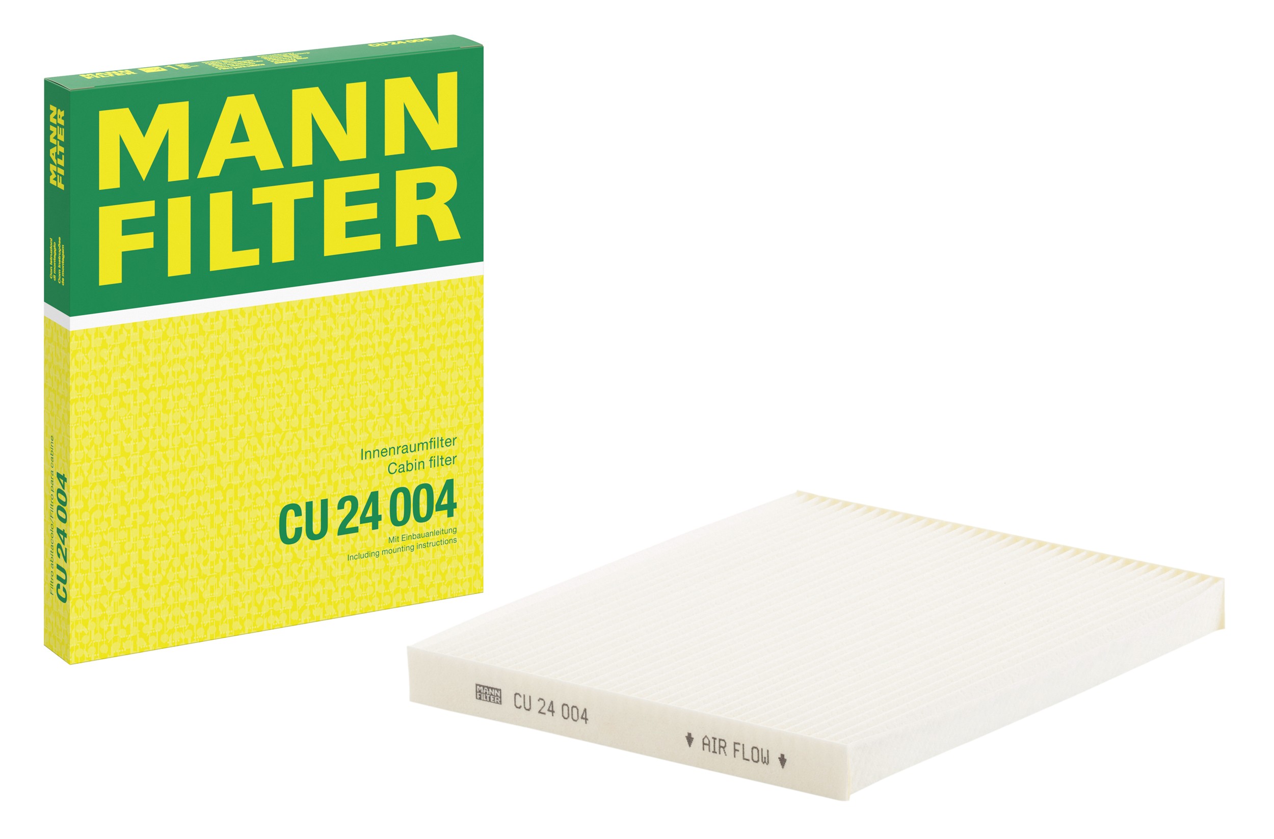 MANN-FILTER CU 24 004 cabin filter with its box