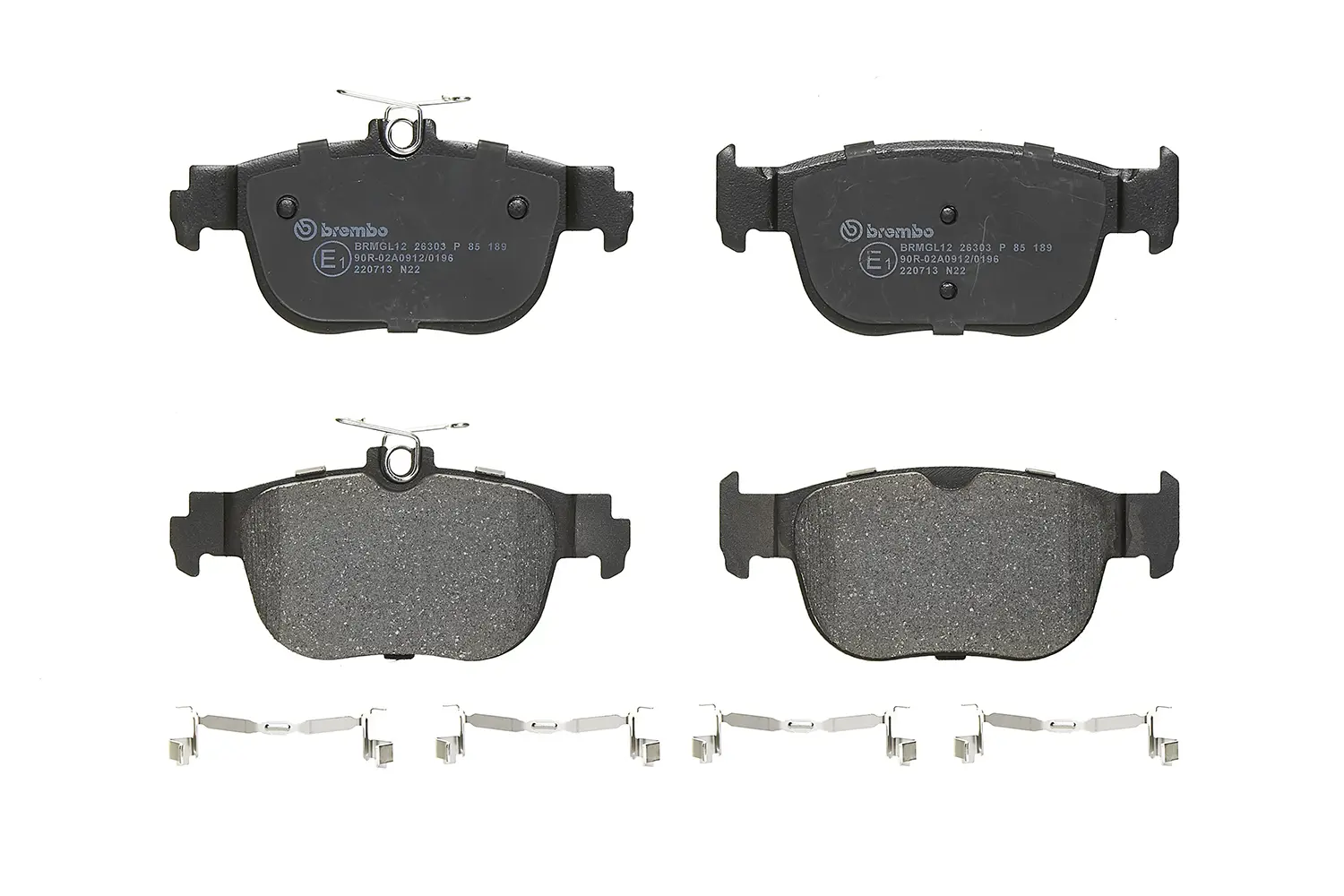 Brembo P 85 189 rear brake pad set, third view