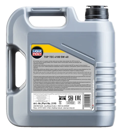 LIQUI MOLY Top Tec 4100 5W-40, verpakking van 4 l