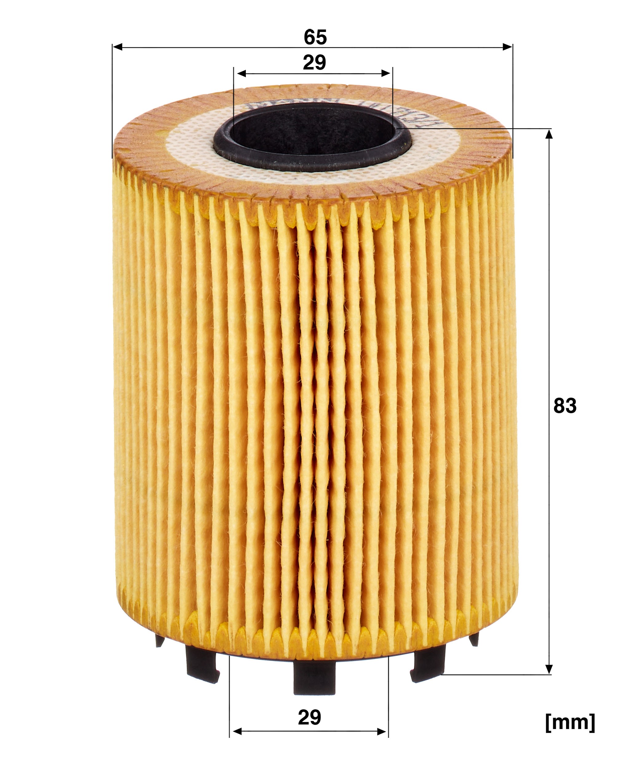 Dimension drawing of MANN-FILTER HU 713/1 x
