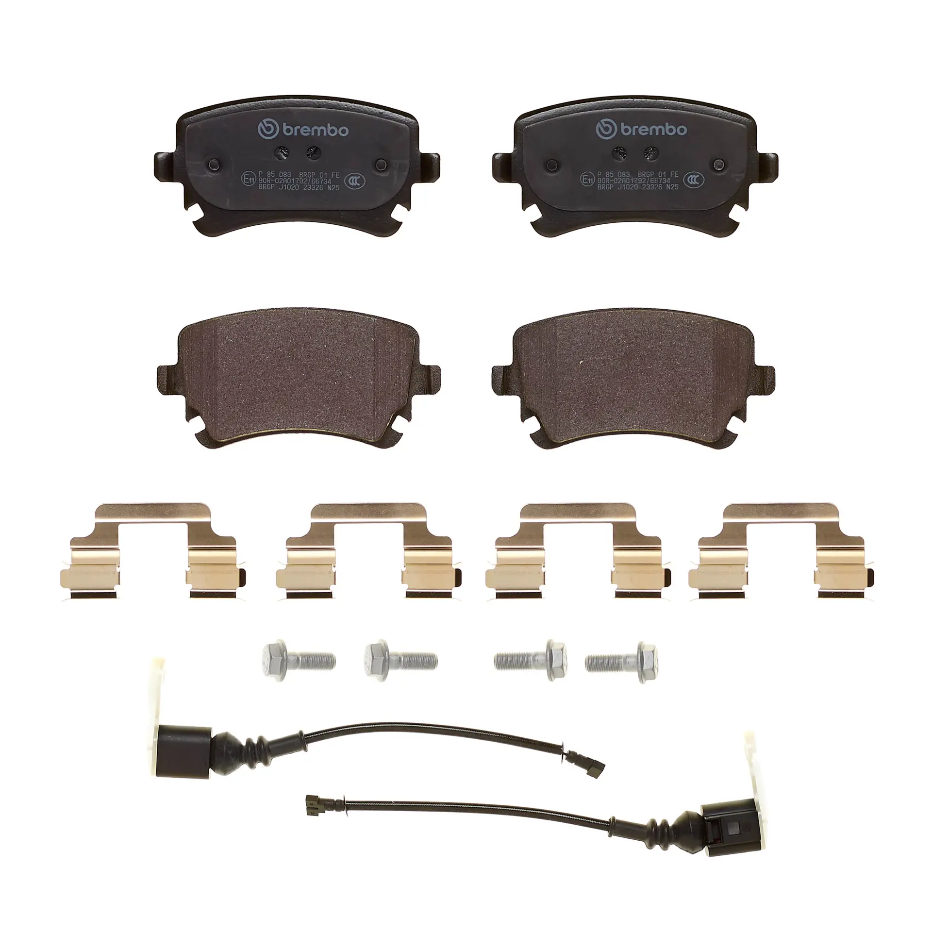 Brembo P 85 083 rear brake pad set, third view