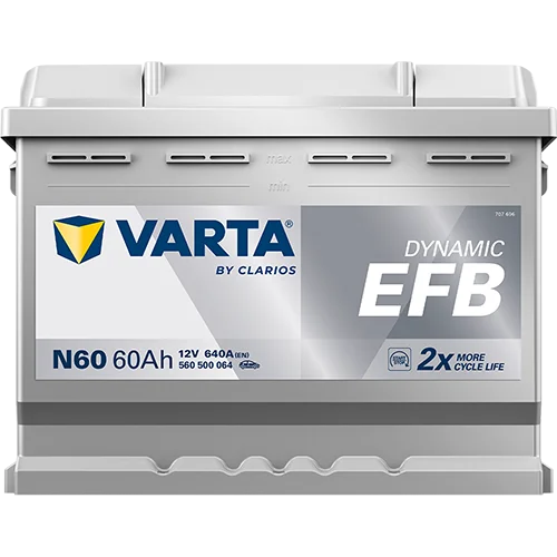 Varta Dynamic EFB 560500064 batteri, annen vinkel