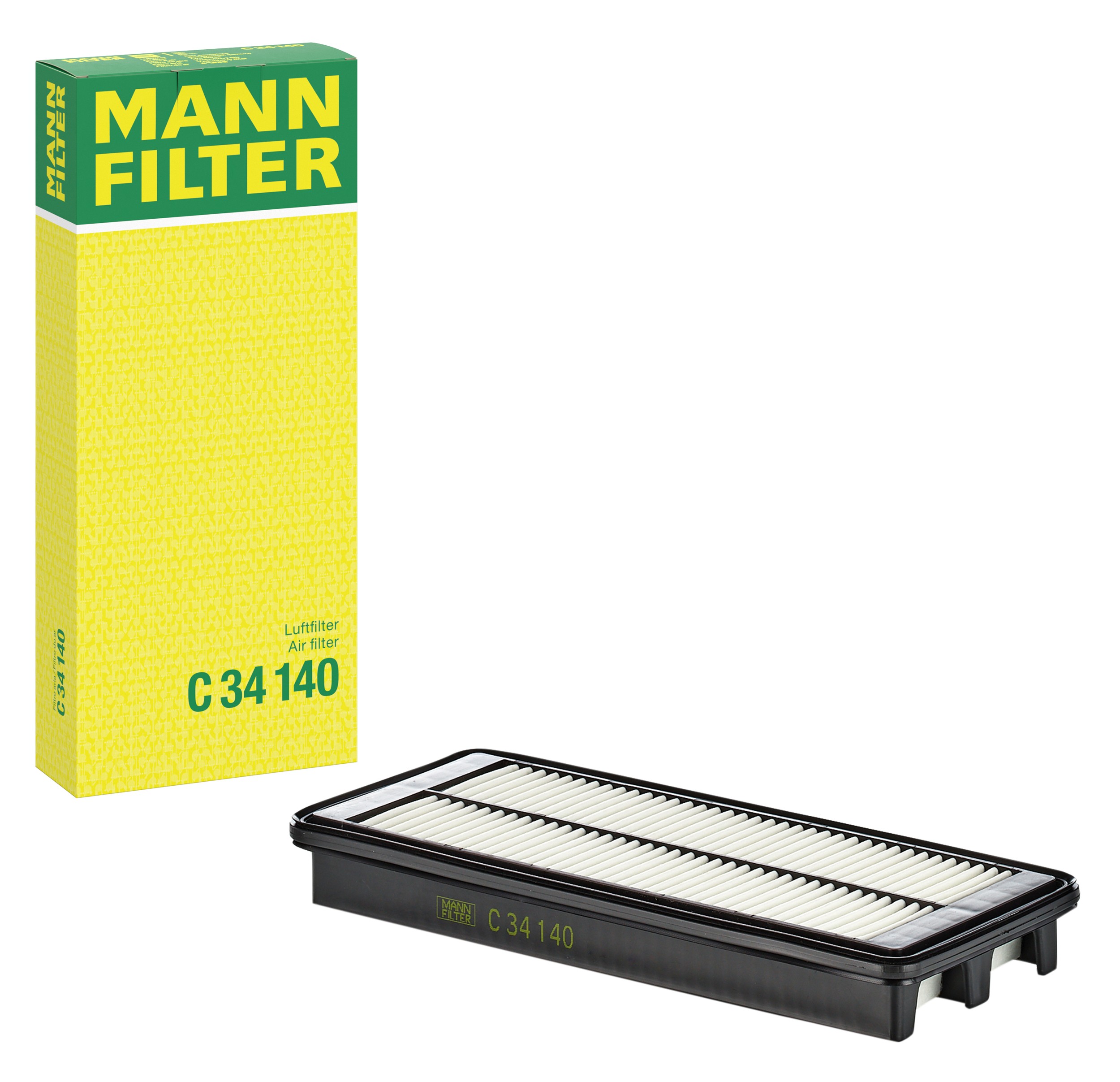 MANN-FILTER C 34 140 air filter with its box