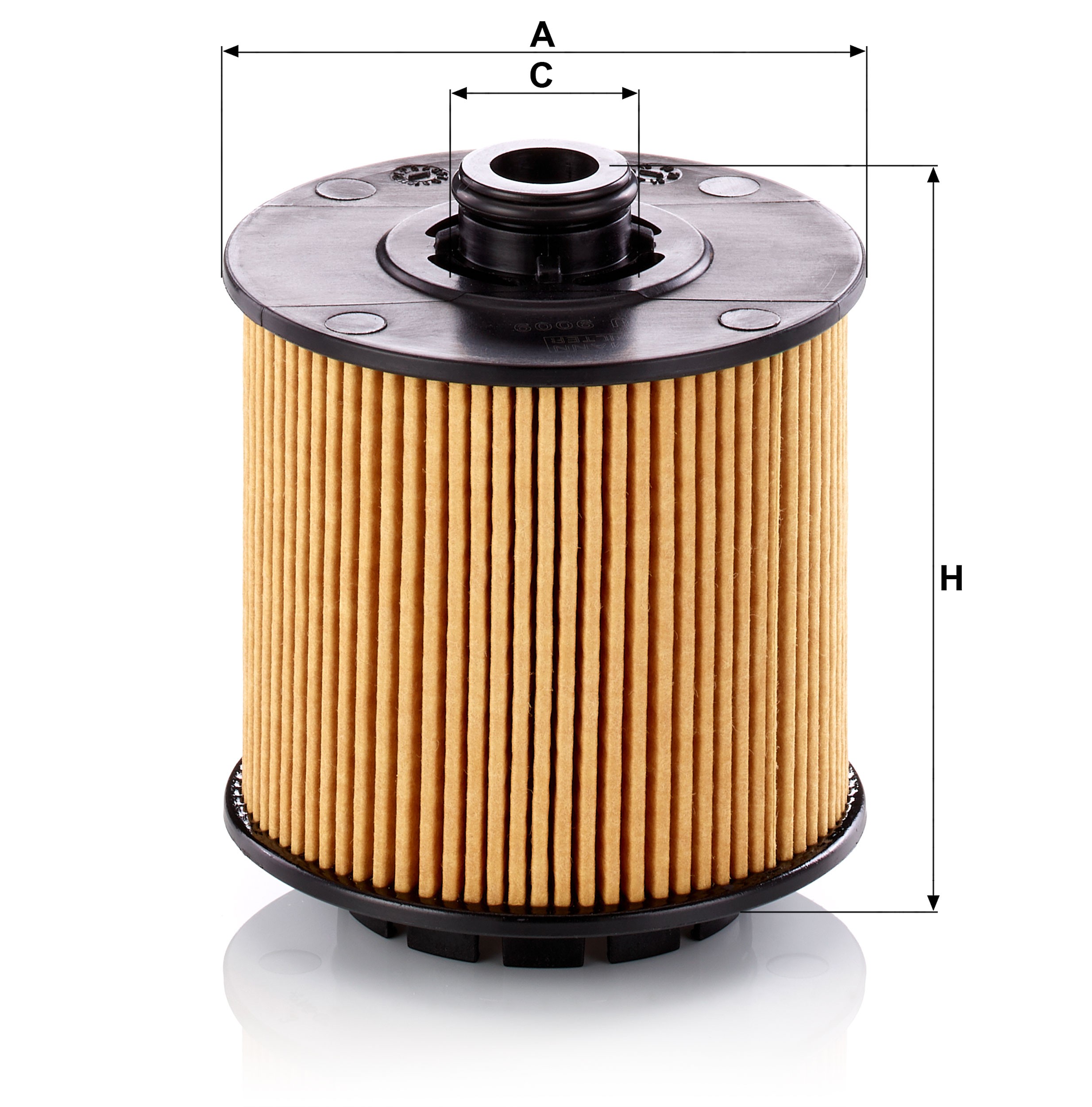Dimension drawing of MANN-FILTER HU 9009 z