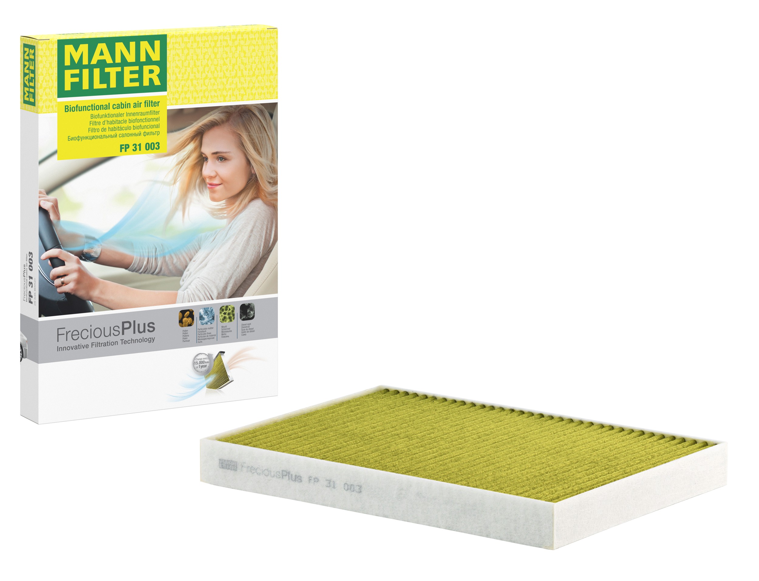 MANN-FILTER FP 31 003 FreciousPlus cabin filter with its box